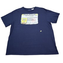 SpongeBob SquarePants Shirt Mens XL Extra Blue Graphic Cartoon Camp Tee Hike - £12.54 GBP