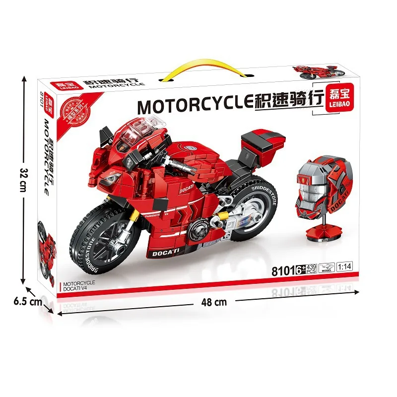 Leibo Motorcycle Series Compatible with Lego Small Particles Assembling Buildi - £143.35 GBP