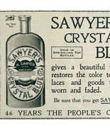 1904 Sawyer&#39;s Crystal Blue Advertisement Laundry Detergent Ephemera 3.5 ... - €17,20 EUR