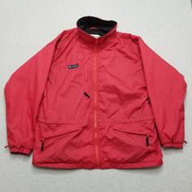 Columbia Jacket Mens Large Red Full Zip Pockets Outdoor - $34.55 CAD