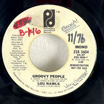 Lou Rawls – Groovy People 7" Single 1976 Promo Philadelphia Internationa... - $4.74