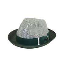 Men's Bently Soft Fedora Briad Straw Hat Stingy Brim Gino Gi216 Green White image 5