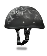 Daytona Helmets Skull Cap EAGLE- W/ PISTONS SKULL non DOT Motorcycle Helmet - $68.36