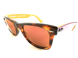 New Ray-Ban RB 2140 Wayfarer Polished Havana Amber 50mm Sunglasses  - £135.56 GBP