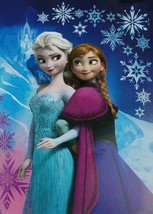 Disney Frozen Anna Elsa Plush Throw Blanket Twin Size 60x80 - Frozen Mountain - £21.60 GBP