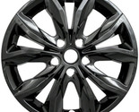 ONE SINGLE 2019-2022 CHEVY MALIBU LT 17&quot; GLOSS BLACK WHEEL SKIN # IMP-44... - £27.51 GBP