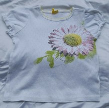 Pampolina Girls Top Size Sz 4 White Color Pink Flower design Embellished - $12.13 CAD