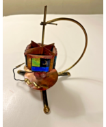 GARY ROSENTHAL, HANUKKAH DREIDEL SCULPTURE, JUDAICA METAL &amp; GLASS ENAMEL... - $68.60 CAD