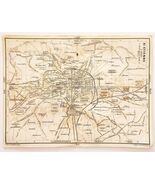 1914 Map St Etienne Berard Southern France Lithograph WW1 Era Antique DW... - $548.16 MXN