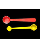Vintage Instant Coffee Plastic Measuring Scoops Folgers Red MJB Yellow Set - €18,30 EUR