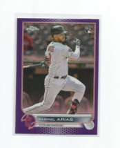 Gabriel Arias 2022 Topps Chrome Update Purple Refractor Rookie Card #USC131 - £3.94 GBP