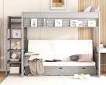 Full Over Full/Futon Bunk Bed With Stairs, Small Shelf And 3 Storage Dra... - $1,316.99