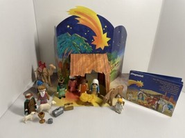 Playmobil Christmas Nativity Set No. 5719 Incomplete w/ Story Book Missing Jesus - £16.42 GBP