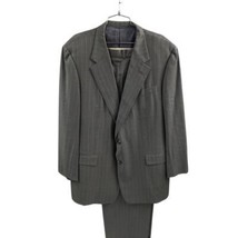 VTG Hickey Freeman Loro Piana Italy Tasmanian Super 120s Grey Pinstripe ... - $142.56