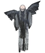 Talking Winged Reaper Prop Animated 5&#39; Light-Up Eyes Scary Haunted House... - £64.09 GBP