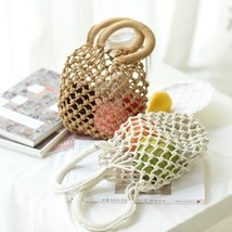 Hand made Cotton Weaving Net bag Lady Tote Bag Shoulder handbag #H289 - £23.81 GBP