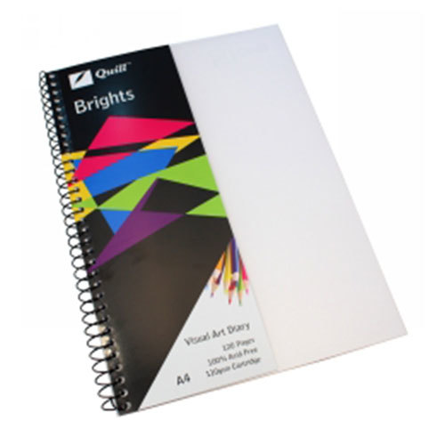Quill Brights A4 Visual Art Diary 120pg - Frosted - $30.24
