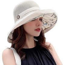 Summer Mesh Sun Hats For Women Uv Protection Wide Brim Packable Beach Bu... - £15.95 GBP