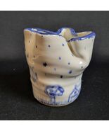 Artisan Studio Potttery Signed MAK Ruffled Goodnight Vase Delft Inspired... - €20,16 EUR