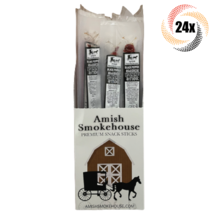 Full Box 24x Sticks Amish Smokehouse Black Pepper 100% Beef Snack Stick ... - £33.58 GBP