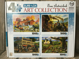Sure-Lox Art Gallery 4 of 1000 Puzzles in one Art Collection by Tom Anto... - $22.91