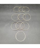 Ten (10) Flat Brass Rings 3&quot; ID, 3mm Width Decorative Craft Jewelry Brac... - $12.14 CAD