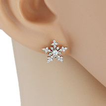 Silver Tone Earrings With Swarovski Style Crystals - $23.99