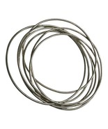 925 Sterling Silver Vintage Interlocked Bangle Bracelet - €127,08 EUR