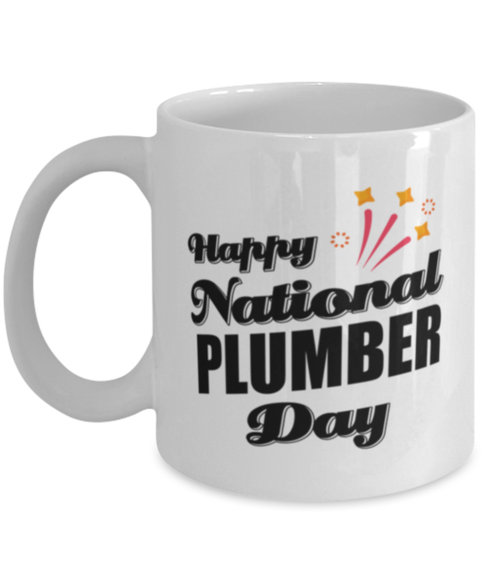 Funny Plumber Coffee Mug - Happy National Day - 11 oz Tea Cup For Office  - £11.95 GBP