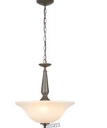 Commercial E.-3-Light Oil Rubbed Bronze Pendant with Tea-Stained Glass S... - £44.81 GBP