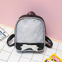 Kawaii Transparent Heart Window Lolita Student School Bag Backpack Candy Color L - £27.76 GBP