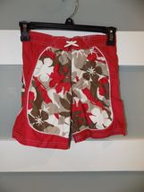 Carter's Hawaiian Red Lined Swim Trunks Size 4T Boy's READ BELOW - $6.00