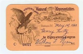 87th Congress Passes US House Representative William F Ryan of New York - $18.71