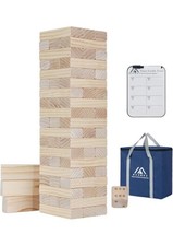 Megwoz Giant Tumble Tower Game - 57 Piece Block Set for Indoor/Outdoor 2.3’-5’ - £19.77 GBP