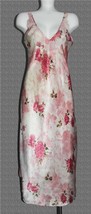 Private Luxuries Shabby Pink Floral Ruffle Neck Straps Nightgown Wm&#39;s M ... - $23.99