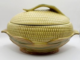 Vintage Pfaltzgraff Lidded Corn Shaped Casserole Dish Granny Core Kitsch Retro - $34.99