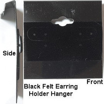 Earring Holder Hanger Black Velour Felt | 50 Pieces - £4.70 GBP