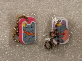 2 TINY 1" Metal Disney Dog Tags DUMBO w/ 1 3/4" Tiny Chain *NEW* DTC - $7.99
