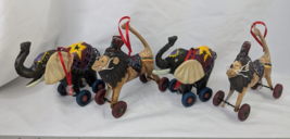 Metal Tin Circus Lion Elephant Ornament Lot - $39.95