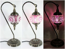 Antique-Inspired Hanging Swan Mosaic Table Lamp - ASL3 - $1,180.07 MXN