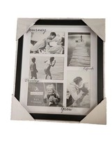 Malden Framed Collage Photo 5 Openings 4&quot; X6&quot; Black And White Journey Grow - £6.96 GBP