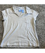 Vintage Roxy  Y2K Women’s Shirt XL  Collared V Neck Polo Top Eyelet - $512.70 MXN