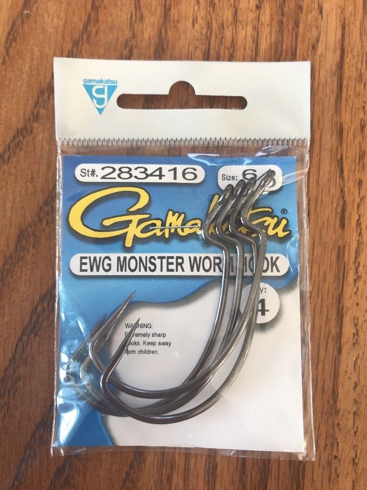 Primary image for Gamakatsu 6/0 EWG Monster Worm Hook #283416 Ships N 24h