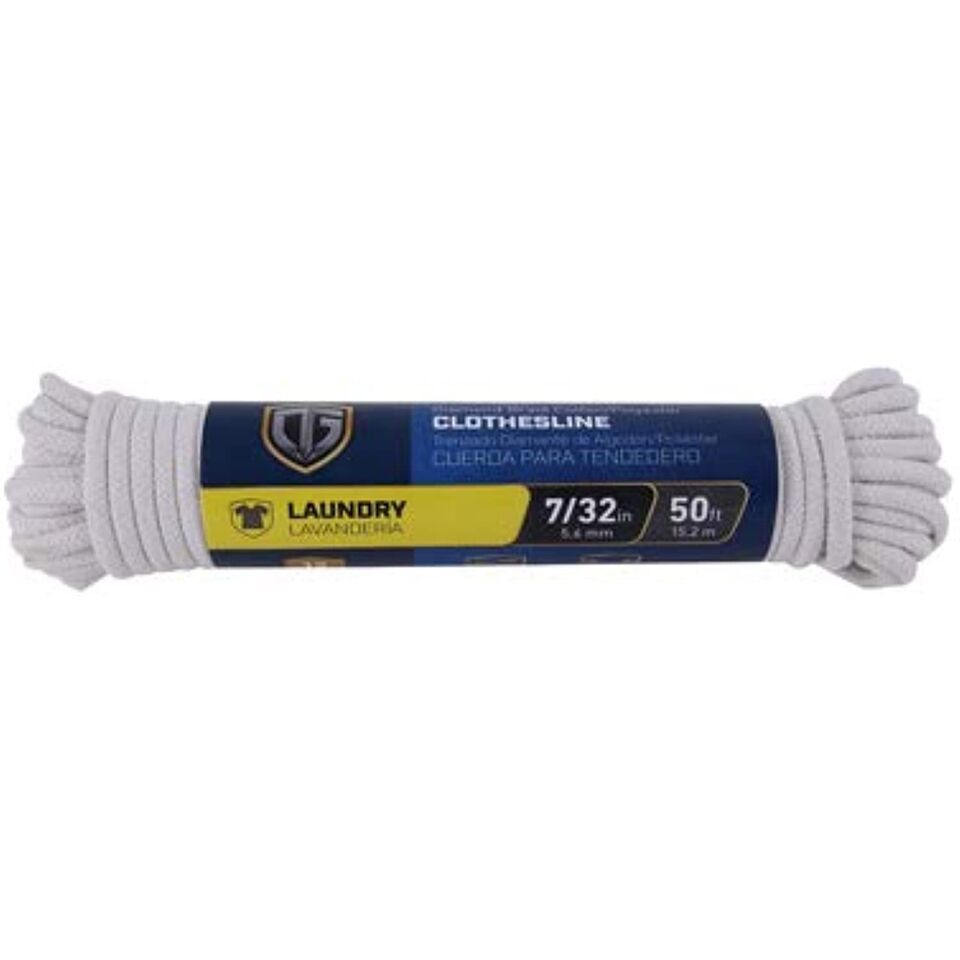 Tru-guard 641881 Diamond Braid Cotton Clothesline W/ Synthetic Core, 7/3... - $19.17