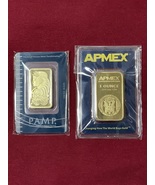 Gold Bars PAMP Suisse 1 Ounce + APMEX 1 Ounce Fine Gold 999.9 In Sealed ... - £3,356.66 GBP