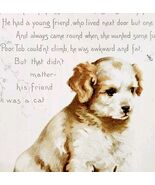 C1890 Puppy Tobby Lithograph Raphael Tuck Co Victorian Book Print E88F - $548.13 MXN