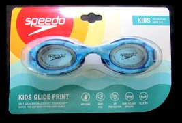 Speedo Kids Glide Print Swim Goggles Kids Age 3-8 Blue Dino----X21 - $10.39