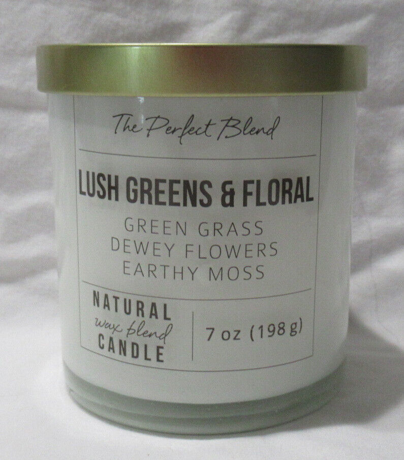 Kirkland's 7 oz Jar Candle up to 20 hrs Natural Wax Blend LUSH GREENS & FLORAL - $23.34