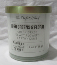 Kirkland&#39;s 7 oz Jar Candle up to 20 hrs Natural Wax Blend LUSH GREENS &amp; ... - £18.38 GBP