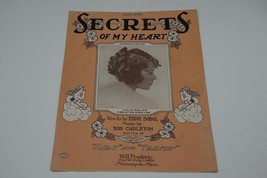 Feuille Musique Secrets De My Cœur Eddie Sobol Bob Carleton Recueil de Chansons - £24.02 GBP